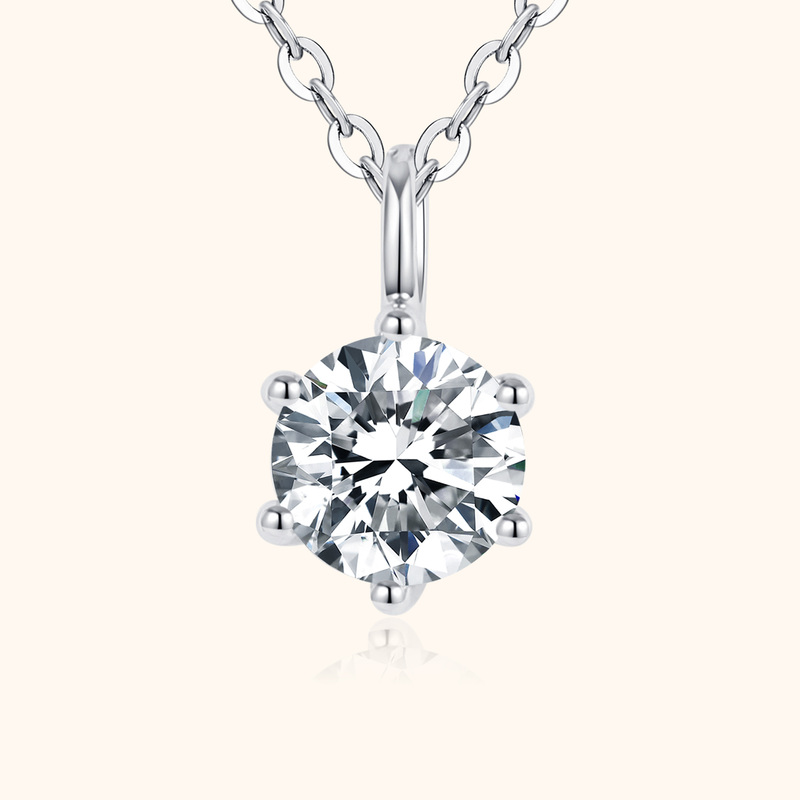 Carat Dream 18K Gold Cultivated Diamond Four-Prong Necklace Six-Prong Necklace Ufo Clavicle Chain Sparkling Same Style as Rose Carat Dream 18K Gold Cultivated Diamond Four-Prong Necklace Six-Prong Necklace Ufo Clavicle Chain Sparkling Same Style as Rose