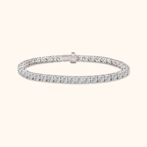 Kara Dream 18K Gold Cultivated Diamond Classic Four-Prong Pave Diamond Tennis Bracelet, Stackable and Versatile