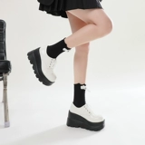 Оригинальные высокие туфли в английском стиле на платформе для кожаной обуви, в британском стиле