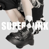 Супербинк Суд, возлюбленная оригинальная азиатская культура Y2K Dark Pound Hot Sweet Sweet Sweet обувь готическая кожаная обувь