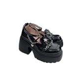 Superpink [Lock Love] оригинальные субкультурные популярные туфли для девочек на толстой подошве, милые крутые кожаные туфли в стиле панк y2k для женщин