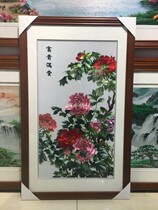 Suzhou embroidery Su Embroidery entrance flowers bloom rich and full of mountains and rivers Rising eastward A long history more than a year