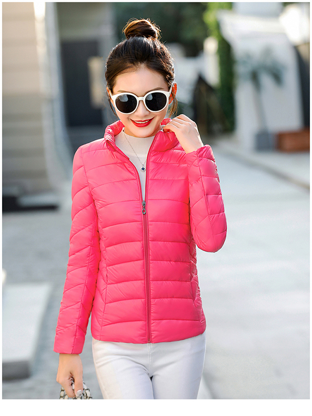 Áo khoác mỏng mỏng ngắn mùa đông áo khoác nữ dụng cụ mới màu đen nhỏ áo khoác cotton quần áo cotton kích thước lớn quần áo công sở áo khoác đại hàn nữ