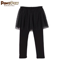 Optometry PawinPaw Bear childrens dress 2021 Fall in girls bottom pants Pants Pants Fake two-piece dress