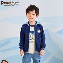 Ex-gratia Inspection Pawn Paw Small Bear Boy Clothing Spring Autumn Money Boy Coat With Cap PCJMB3811M Pure Cotton