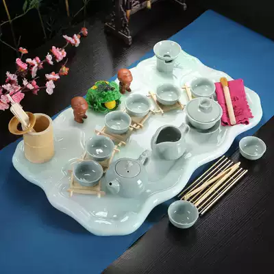 European tea tray set home simple modern kung fu tea set light luxury Nordic modern tea tea tray tea set