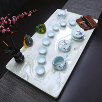 Kung Fu tea set set home simple modern living room European anti marble creative drainage tea tray glass tea set