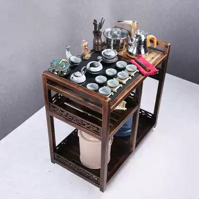 Hotel Office Mobile solid wood vertical simple tea table tea car tea table fully automatic function tea set set