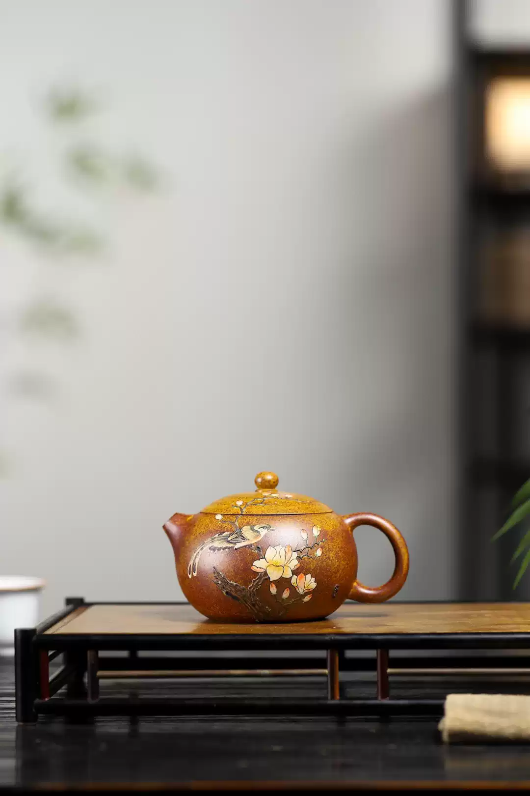 【蔵出し】徐漢棠製 紫砂壺 朱泥 中国茶器 骨董 茶道具（宜興／ジョカントウ） 蔵出し】徐漢棠製 紫砂壺 朱泥 中国茶器 骨董 茶道具（宜興