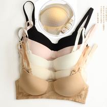 Mulberry silk mesh Cup thin silk unbridled bra seamless bra gathering glossy milk cover sleep underwear