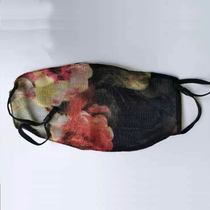 White silk mesh mask mulberry silk print full silk knitted sunscreen breathable breathable light mask