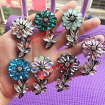 Pink gray blue dark green AB color rhinestone small flower clothes shoes and hats decoration drill DIY performance clothing corset drill suit
