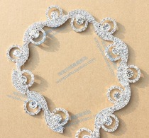 High-grade rhinestone chain clothes skirt waist decoration drill strip DIY wedding dress diamond sandals sticker dance drill