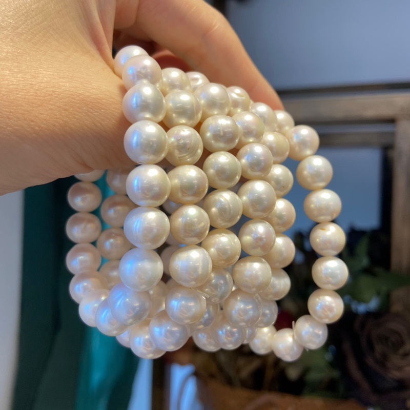 Fashionable Bright Natural Freshwater Pearl Bracelet Single Strand Real Pearl Bracelet for Attracting Wealth Colorful Crystal Women's High-End Jewelry Fashionable Bright Natural Freshwater Pearl Bracelet Single Strand Real Pearl Bracelet for Attracting Wealth Colorful Crystal Women's High-End Jewelry
