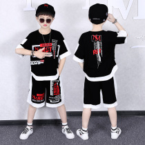 Hip Hop Street Dance Summer Suit Short Sleeves CUHK Boy Acting Out of Children Hiphop Performance Chaoboy Childrens Movement