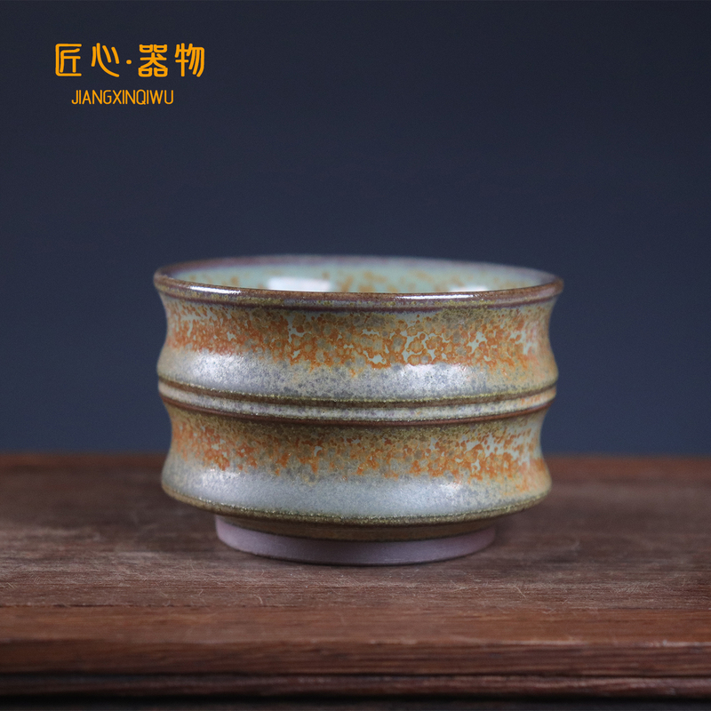 Chinese-Style Handmade Ceramic Tea Cups, High-Temperature Kiln-Transformed Tea Sets, Masterpieces of Craftsmanship, Tea Art Cups, Shenhou Jun Porcelain, a Famous Kiln from the Intangible Cultural Heritage