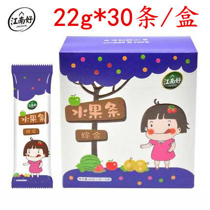 Jiangnan good fruit bar 660g boxed soft candy fruit bar snacks 22g X30 non-infant non-staple food