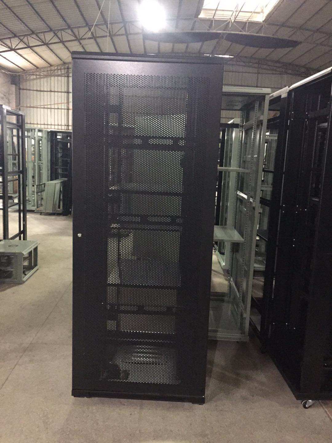 Golden shield cabinet ND6842MB black mesh door cabinet 42U network cabinet 2 meters front and rear mesh door cabinet ND6842