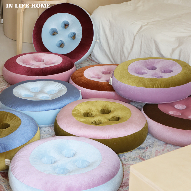 Floor Cushion, Carpet, Futon, Spring and Summer Color-Blocked Tatami Floor, Home Use, Lazy Low-Sitting Cushion, Rebound Breathable Butt Cushion