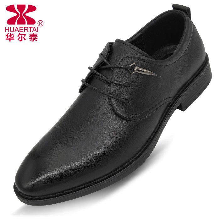 Walthai leather shoes new breathable leather men's business formal wear casual round toe lace-up single shoes soft leather men's shoes - Taobao