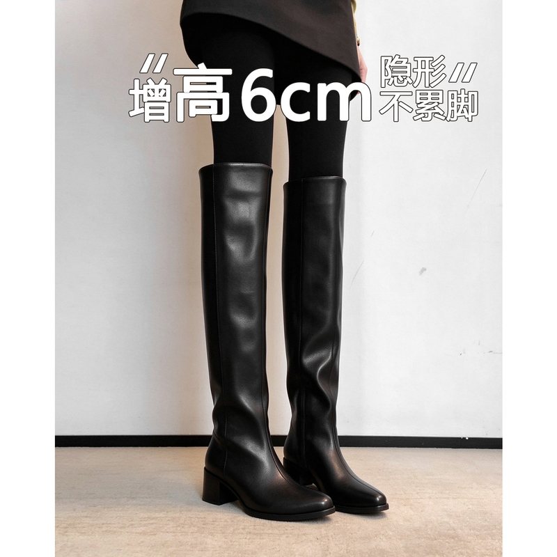 2026 Autumn New Style Over-The-Knee Boots for Women, Pointed Toe, Chunky Heel, Minimalist Style, High-Tube, Slimming Effect, Riding Boots 2026 Autumn New Style Over-The-Knee Boots for Women, Pointed Toe, Chunky Heel, Minimalist Style, High-Tube, Slimming Effect, Riding Boots