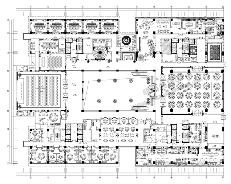 T2049酒店室内装修设计方案CAD施工图源件效果图平面立面图...-7