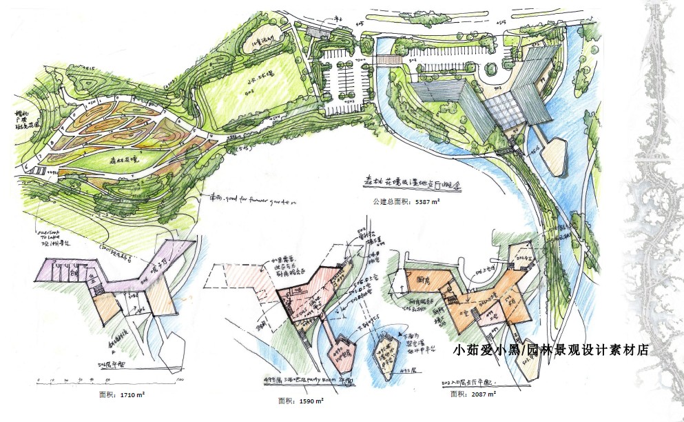 T2008成都麓湖绿地公园园林景观设计方案CAD施工图纸平面图...-5