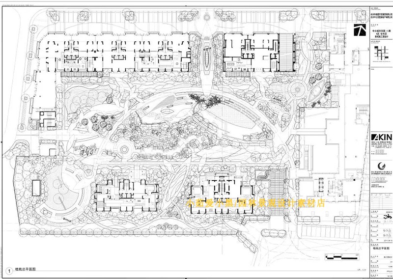 T1613 小区居住景观设计素材资料IPD方案效果图CAD施工图纸-15