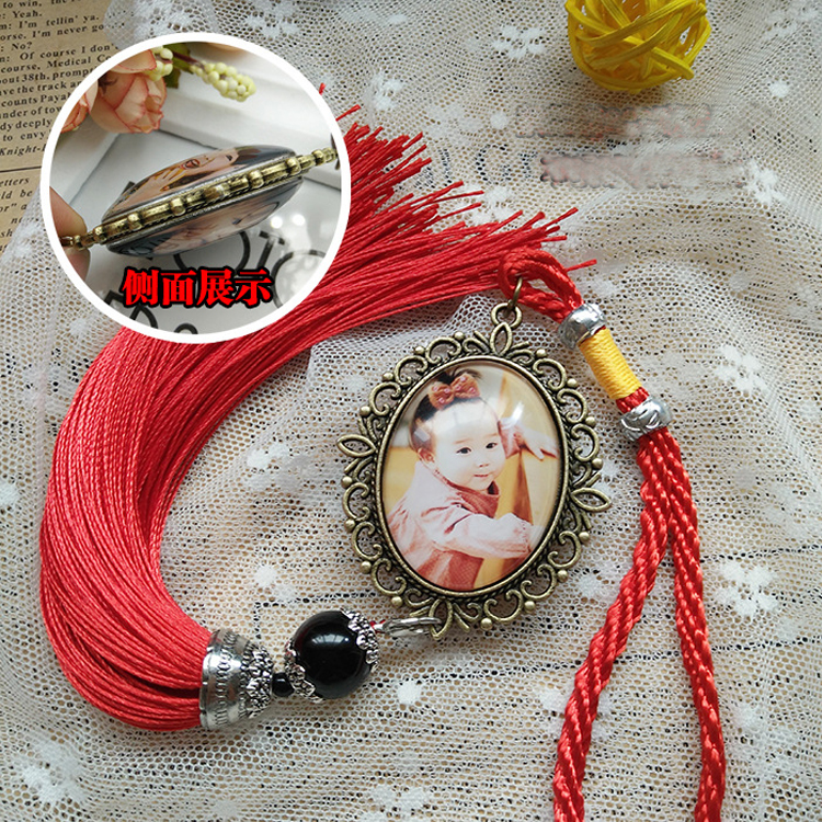 Crystal white embryo image supplies Creative Photo Studio Best-selling retro car pendant DIY photo customization