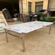 Stainless steel workbench kitchen chopping board floor stall table factory workshop packaging operation packaging assembly table storage rack