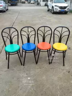 Dining chair Peacock back chair steel dining chair canteen dining room dining chair glass fiber dining chair young sister chair can be customized