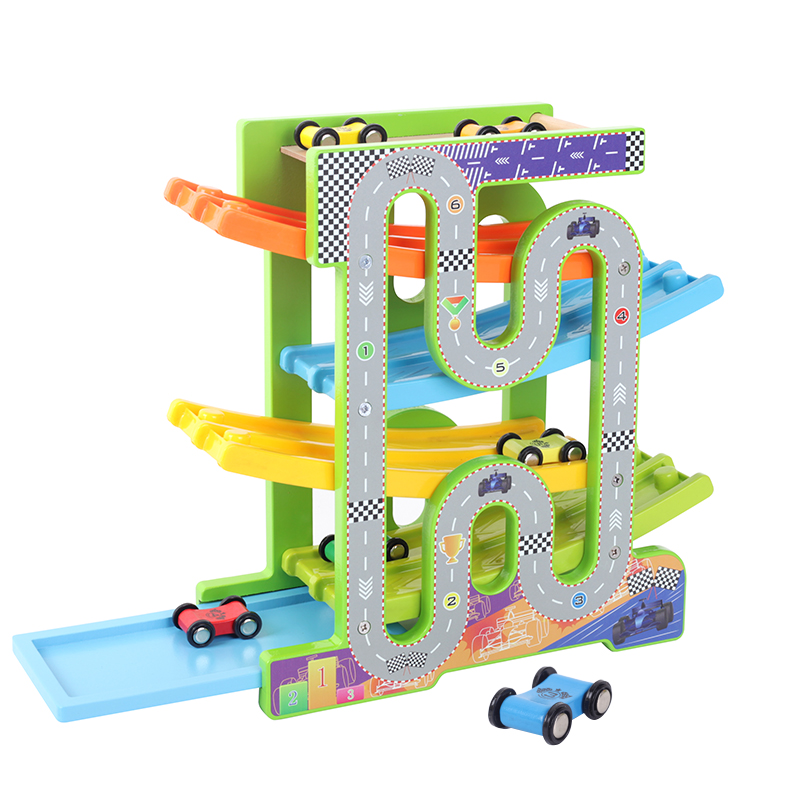 Children's glider track car kindergarten baby 2-3-4 years old teaching puzzle racing speed sliding small car toy