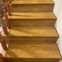 Stair cushion tread cushion with glue-free self-priming velvety surface carpet anti-slip home ground cushion European-style solid wood step applique