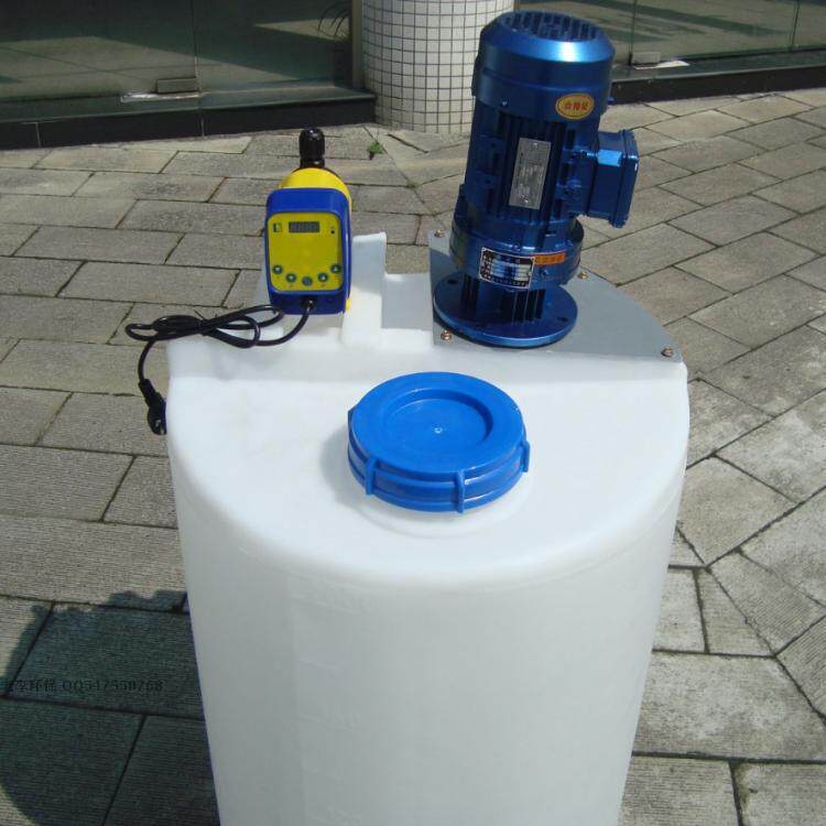 300L1吨2吨塑料搅拌桶方形加药桶洗洁精圆形搅拌罐加厚牛筋料