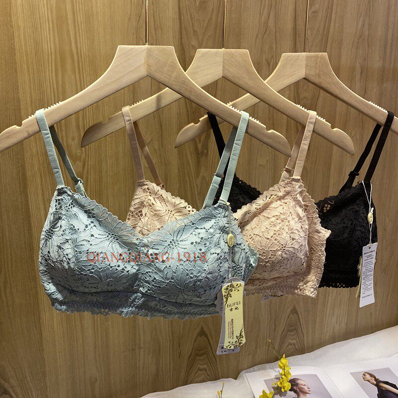 Gu Fei 0991 summer thin girl lace sexy tube top bra thin shoulders beautiful back no steel ring comfortable underwear