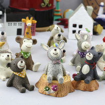 zakka ornaments look up at the sky Starry Sky resin small animals students handwork technology small production decoration