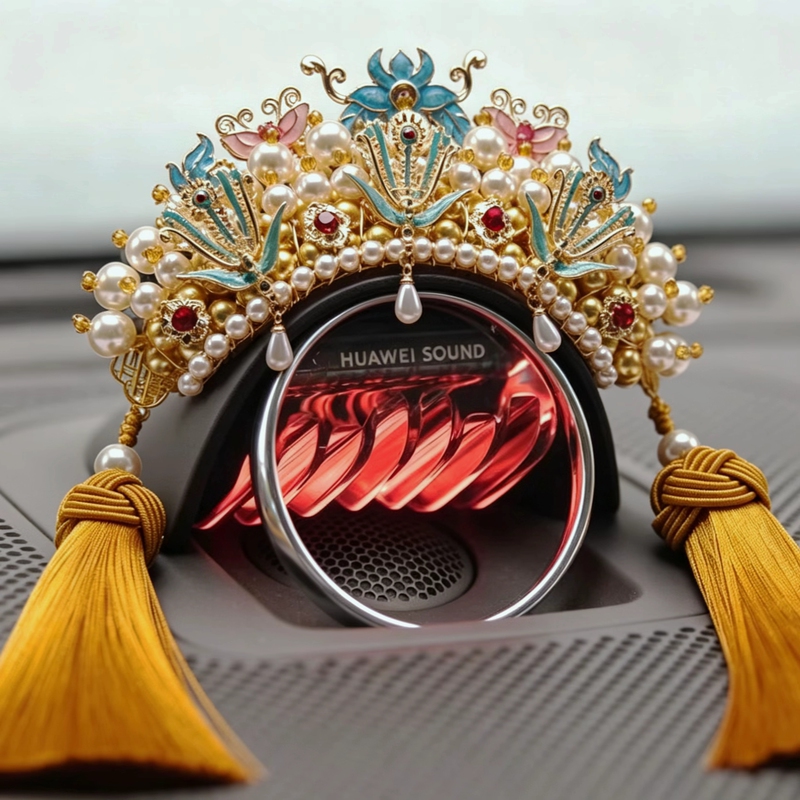 Emperor's Phoenix Crown Car Speaker Decoration Handmade Woven Ornament Harmonyos Smart Travel Five Realms, Nomi Emperor's Phoenix Crown Car Speaker Decoration Handmade Woven Ornament Harmonyos Smart Travel Five Realms, Nomi