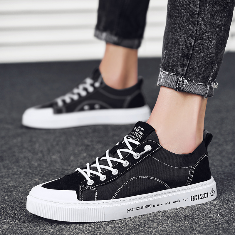 Hong Kong spring men's canvas shoes 2022 new Korean version all-match lazy casual sneakers men's shoes breathable fashion