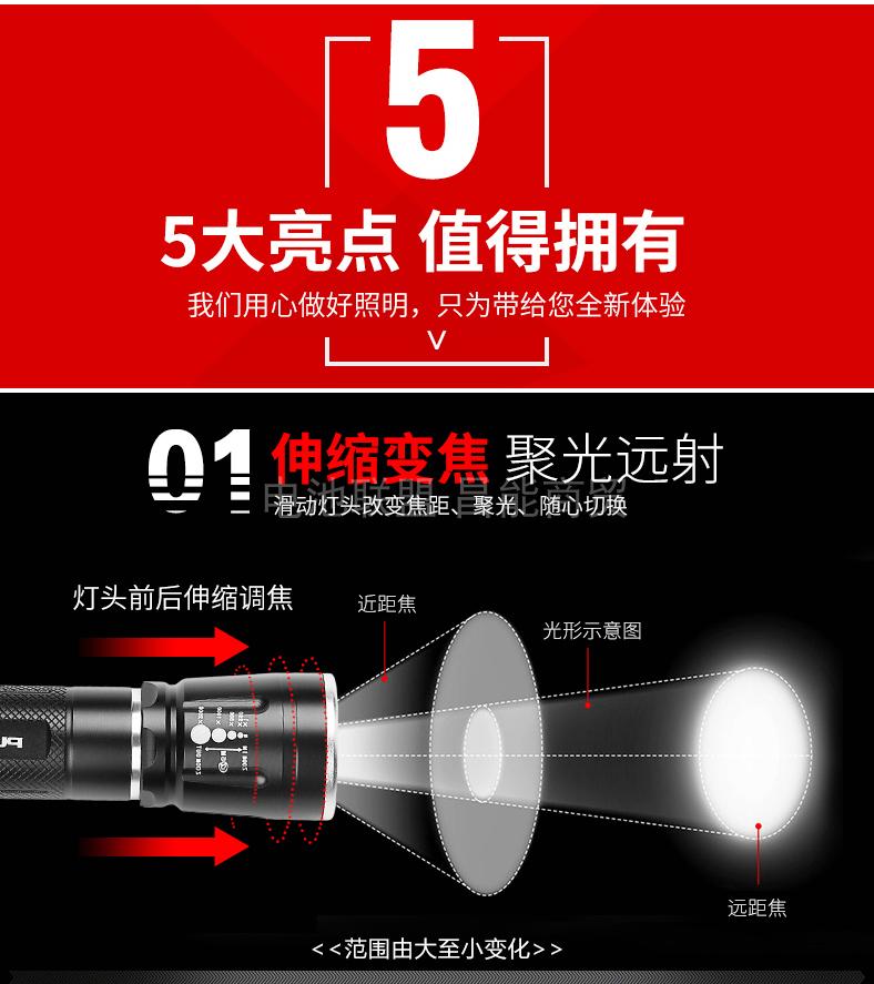 Đèn pin chói Pride K31 hộp quà đặt Ánh sáng cắm trại ngoài trời đèn laser 303