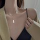 S925 sterling silver square brand retro necklace 2021 new female niche design clavicle chain female summer tide necklace