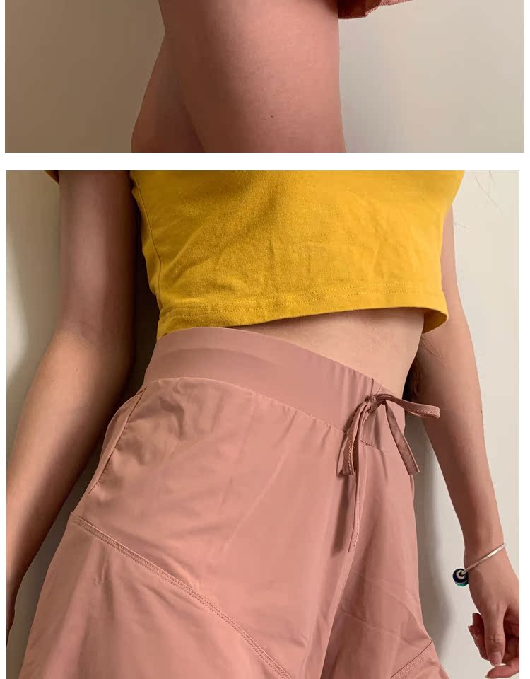Nữ thể thao kích thước lớn quần short nhanh khô quần chống đai lót yoga tập thể dục chạy thể dục quần thể dục thấm mồ hôi và nhanh khô - Quần thể thao quần chạy bộ