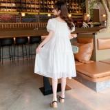 Летняя одежда с бантиком, платье, наряд маленькой принцессы, юбка, коллекция 2022, подходит для подростков, короткий рукав