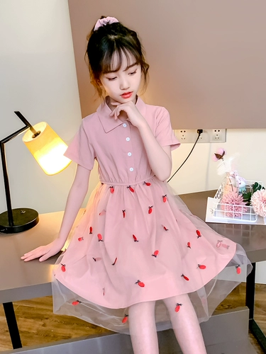 Летнее платье, юбка, летняя одежда, детский наряд маленькой принцессы, детская одежда, коллекция 2023, подходит для подростков, популярно в интернете