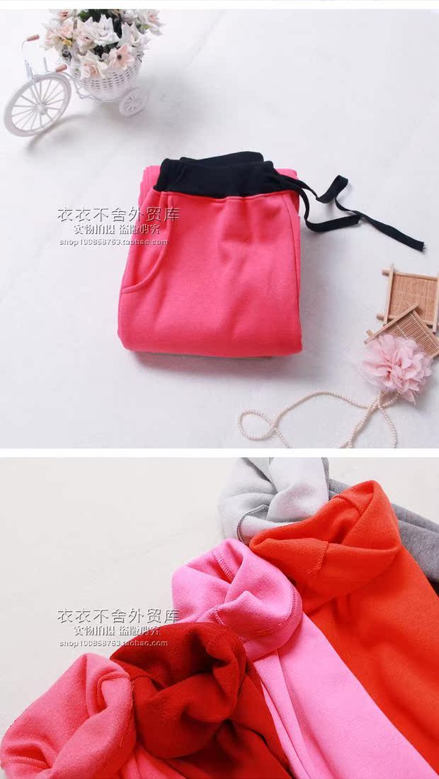 Quần nữ mùa xuân và mùa thu cashmere quần nhà dày dày ấm quần quần buổi sáng quần có kích thước lớn quần kaki nam ống đứng