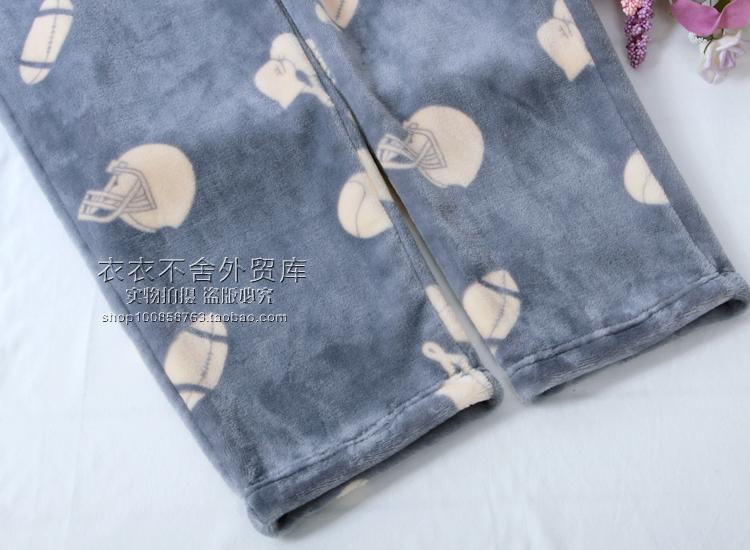 Giải phóng mặt bằng đặc biệt Đàn ông mùa đông flannel dày san hô lông cừu dịch vụ nhà bộ đồ ngủ với kích thước lớn bộ mặc nhà