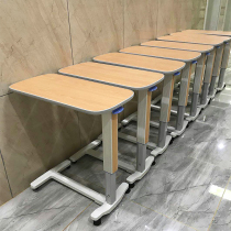 New ABS mobile lifting dining table over-bed eating nursing table Computer bedside table Moon child medical dining table with wheel