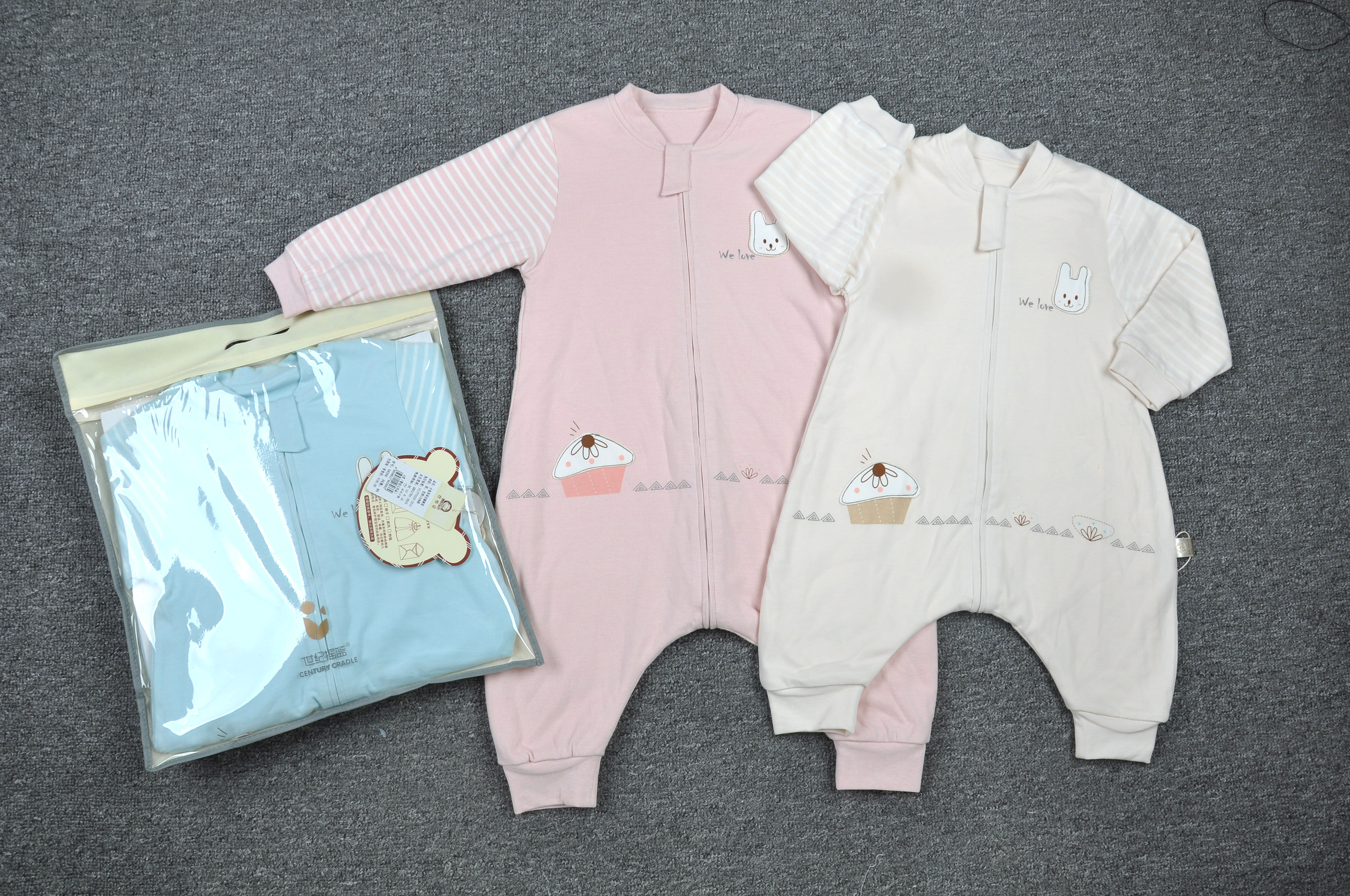 Baby sleeping bag Summer thin Spring autumn pure cotton gauze Sub-leg baby Young children Anti-kicks are versatile in the Four Seasons