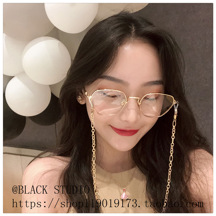 Chuỗi kính râm lớn retro phong cách punk trong gương retro lưới đỏ MONA với cùng một đoạn kính râm đường phố mát mẻ gương đẹp trai mắt kính shady
