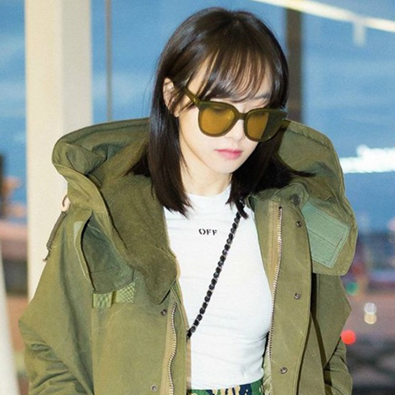 Song Hao Jing ngọt ngào với phiên bản vuông Hàn Quốc mùa hè kính râm phân cực kính râm nữ thủy triều nam Li Yifeng mặt mỏng hộp lớn lyys store