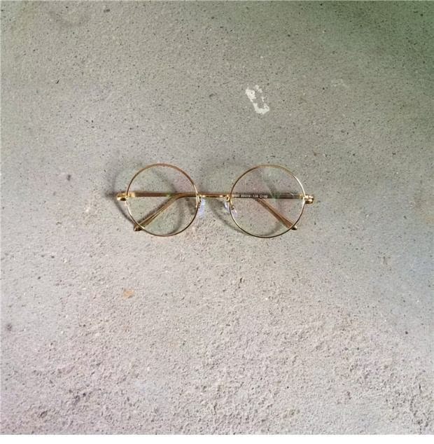 Đường đánh bại thủy triều Mori Nhật Bản tròn retro khung vàng viền kính trang trí Kính nam và nữ bị cận thị có độ kính lọc ánh sáng xanh